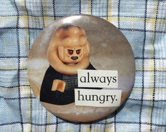Bib Fortuna pin badge, handmade collage button badge, Lego Star Wars