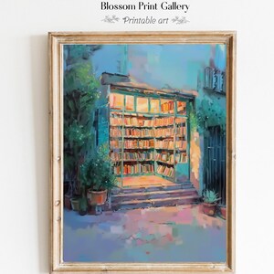 Poster della libreria notturna, arte accademica oscura, arredamento cottagecore, illustrazione antica, regalo per gli amanti dei libri, arte dei topi da biblioteca, arte della biblioteca magica 875