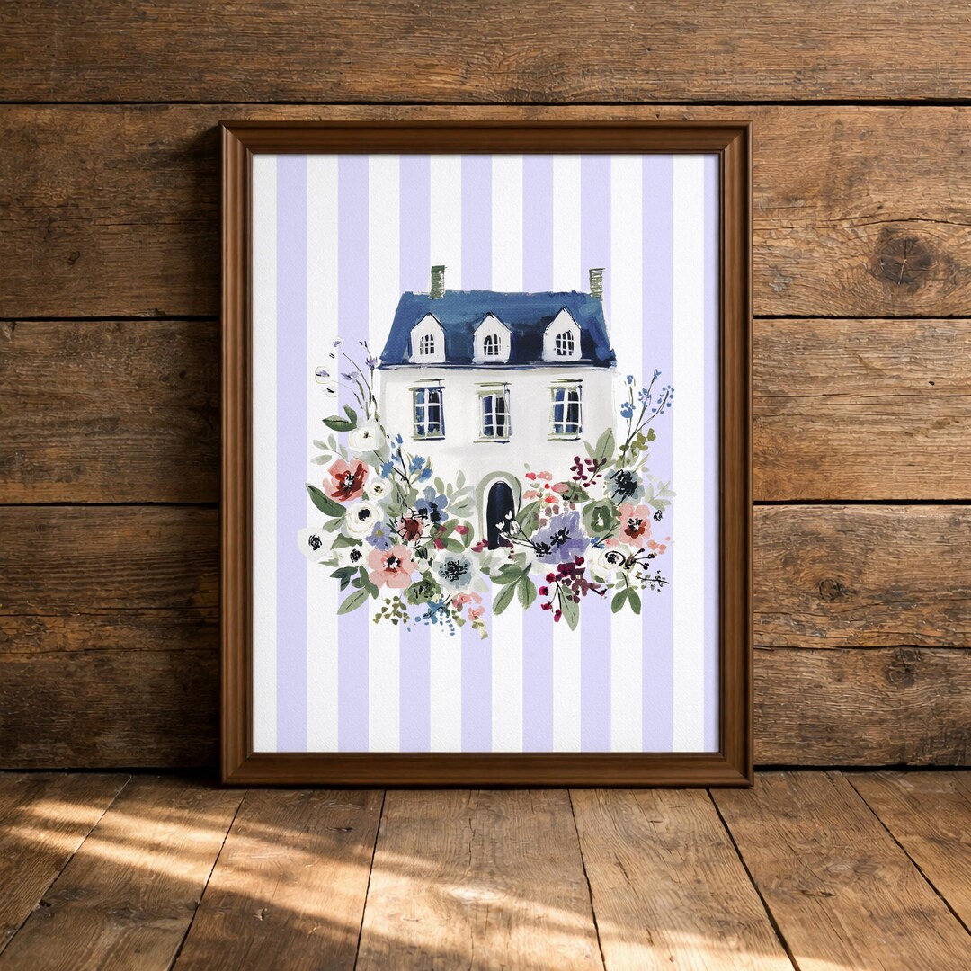 Cottage Garden Nursery, Floral House Printable, Baby Girl Room Decor ...