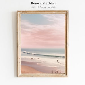 Muted Surf Seaside Beach Vintage Painting Seascape Oil Painting Surf Coastal Beach wall art beach house decor vintage art PRINTABLE 441