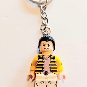 Llavero/pendiente con minifigura de Freddie Mercury