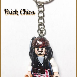 Captain Jack Sparrow Minifigure Keychain/ Earring