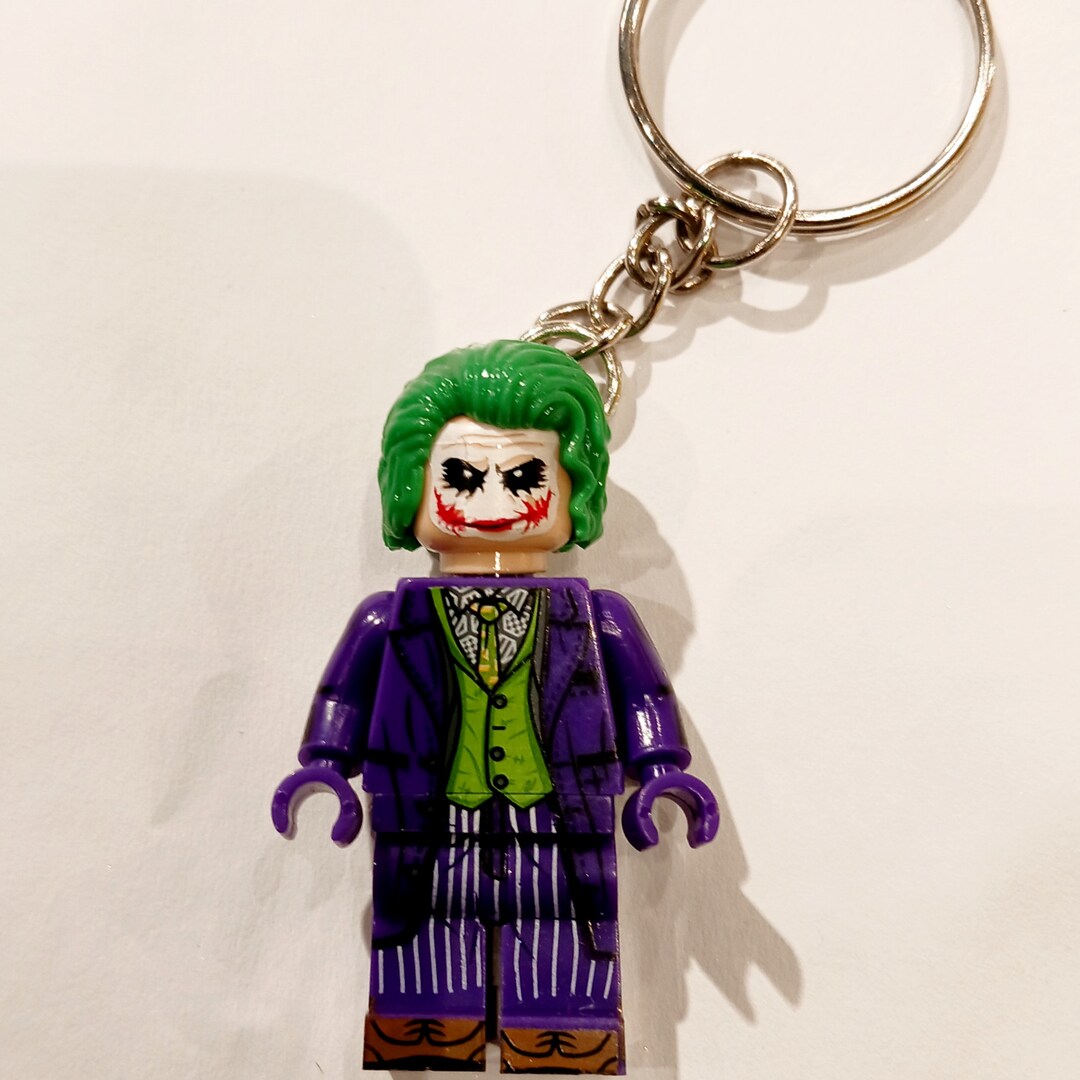 Joker Dark Knight Minifigure Keyring Etsy 