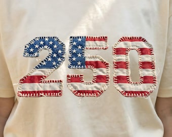 USA 250th Anniversary Faux Patchwork PNG, 4th of July Faux Patchwork Png, USA shirt, America 250 years Png, 1776 - 2026, Semiquincentennial,