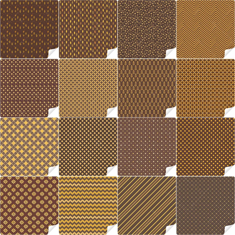 Autumn Digital Paper Set | Fall Scrapbooking Paper | Pumpkin Spice ...