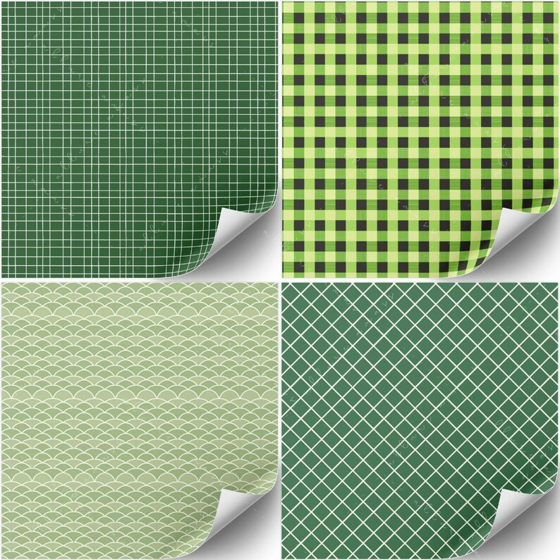 Pattern Page Green 20 Cyber Green Seamless Patterns - High-resolution Digital Papers ...