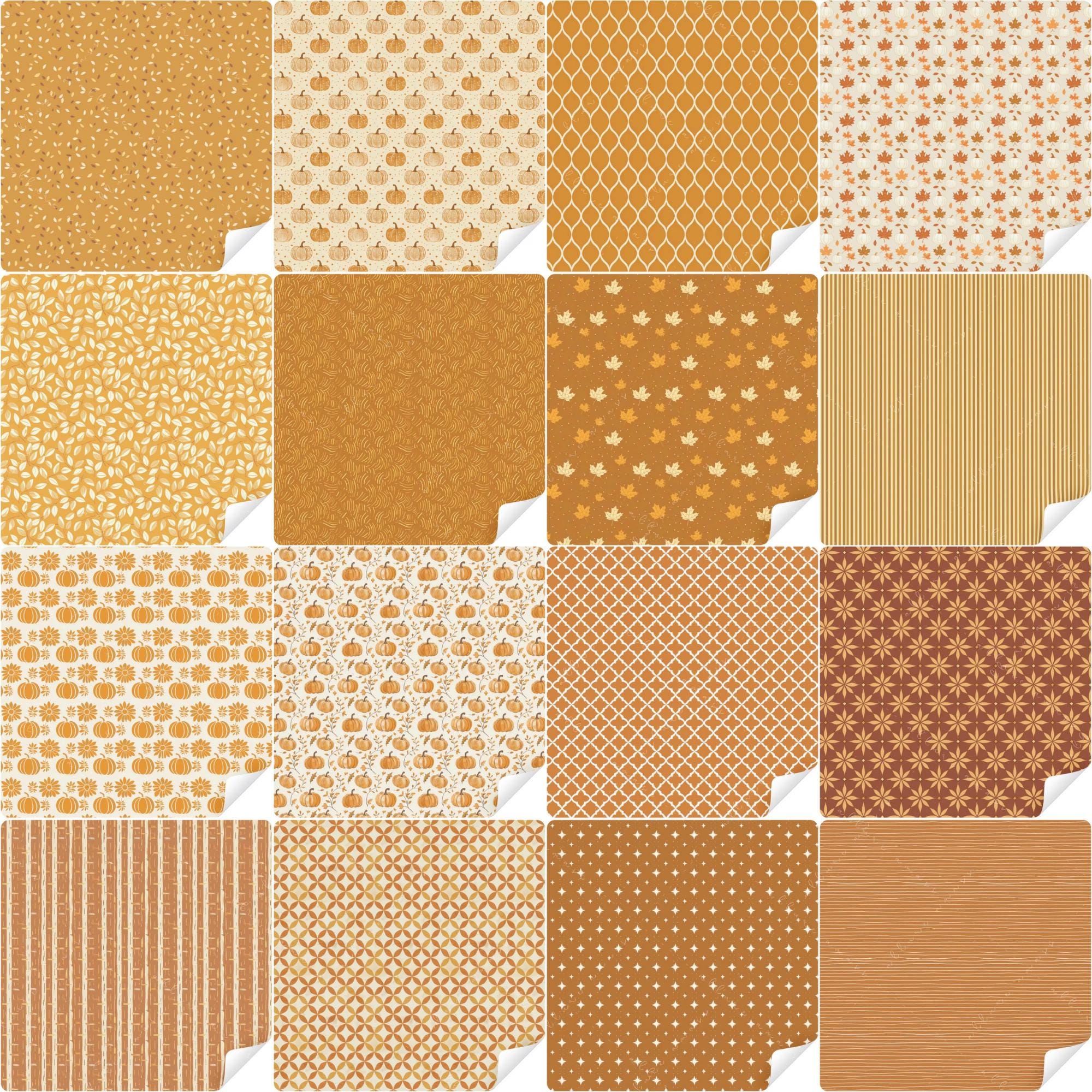 Autumn Digital Paper Set | Fall Scrapbooking Paper | Pumpkin Spice ...