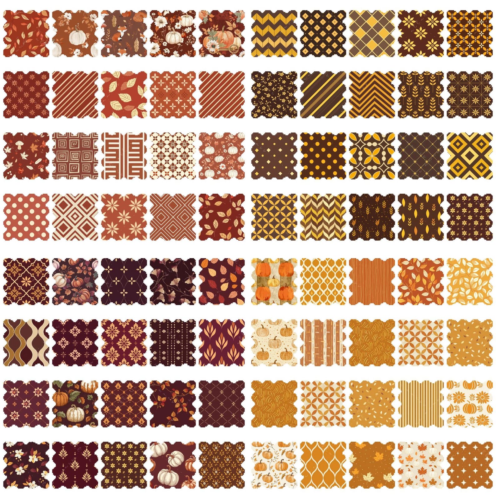 Autumn Digital Paper Set | Fall Scrapbooking Paper | Pumpkin Spice ...