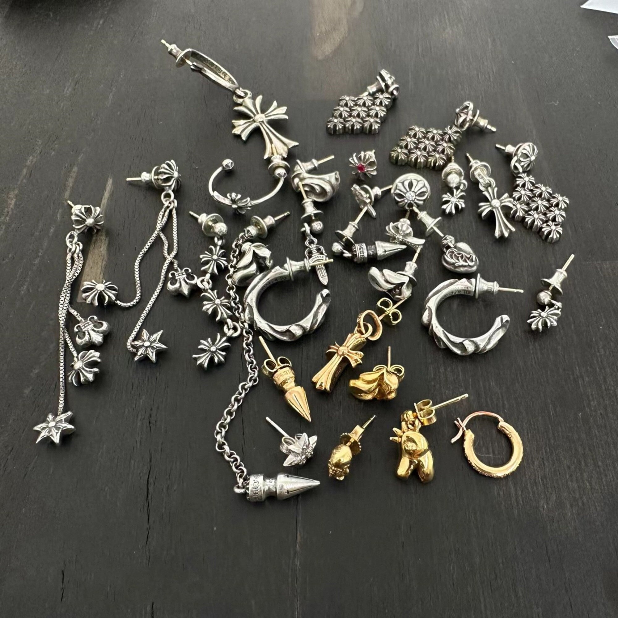 Chrome Hearts Style Earrings chrome Hearts Cross Earrings cross