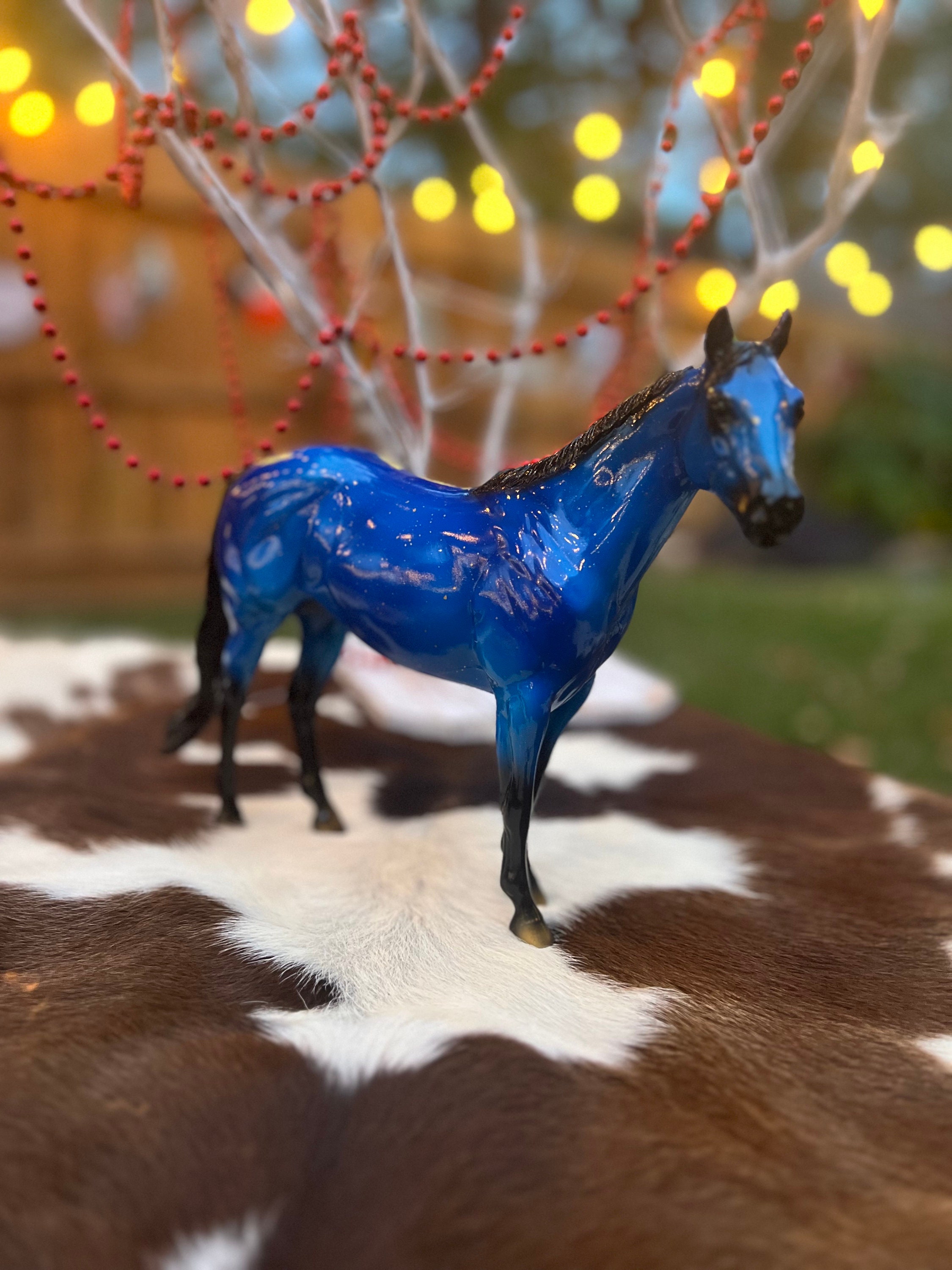 Peter Stone Ideal Stock Horse Lapis Lazuli Decorator Limited Edition 2000 #9980 Excellent/Mint Condition