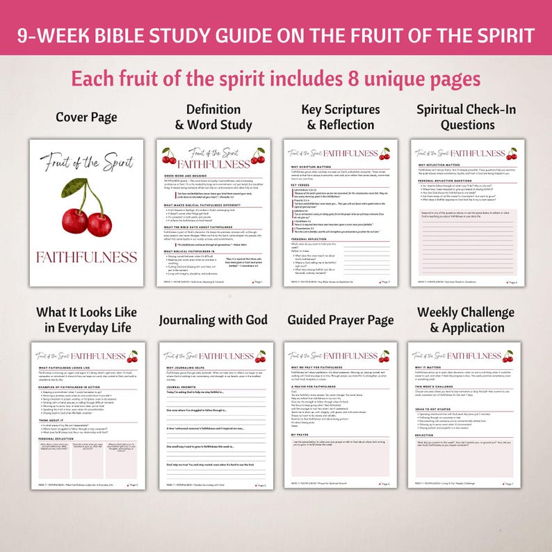 Fruit of the Spirit Study Guide, Bible Study Guide, Scripture Study ...