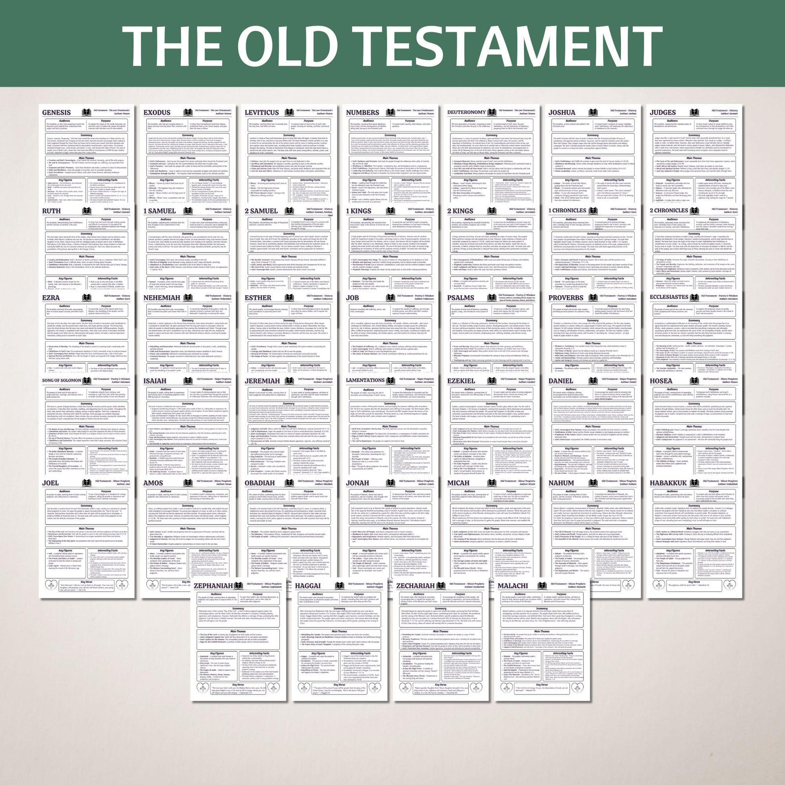 Bible Study Guide, Bible Study Tool, Books of the Bible Summary Sheets ...
