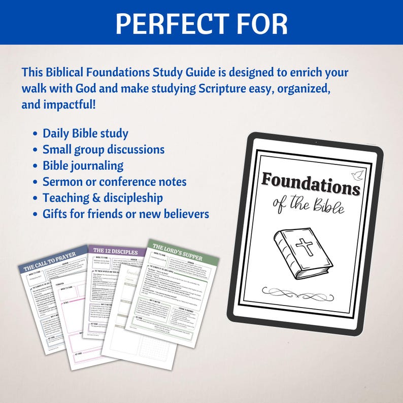 Foundations of the Bible Study Guide, Biblical Foundations Study Notes ...