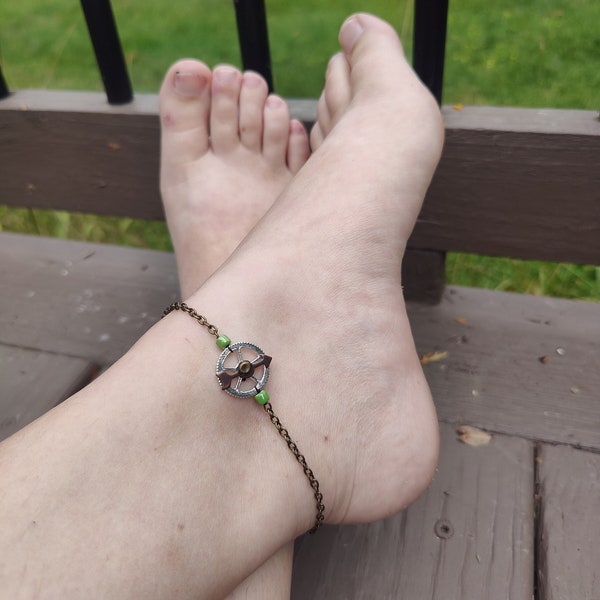 Steampunk Anklet/Bracelet - Compass