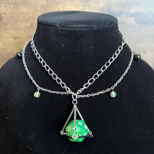 Handcrafted D20 Pendant Necklace – Unique RPG Dice Necklace, Custom D20 Jewelry for Gamers