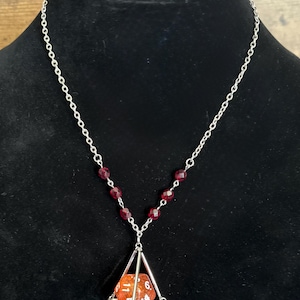 Handcrafted D20 Pendant Necklace – Unique RPG Dice Necklace, Custom D20 Jewelry for Gamers