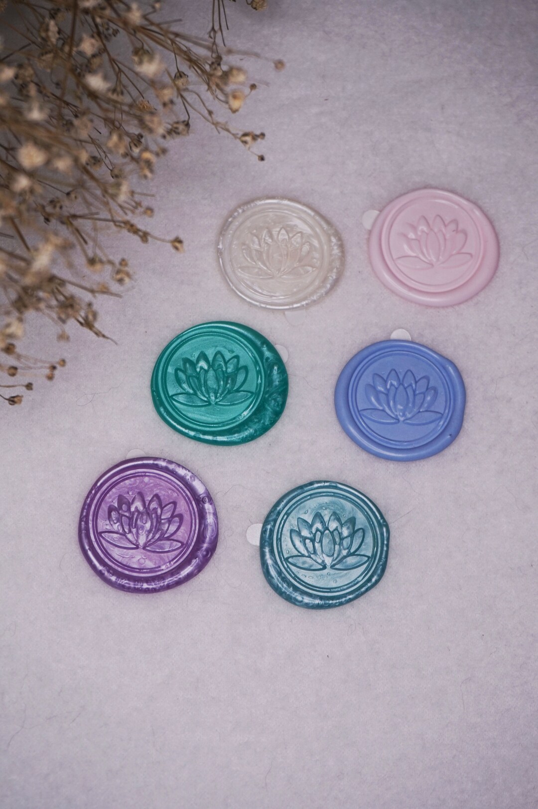Lotus Wax Seals Selfadhesive Wax Seals Wax Seal Sticker Etsy