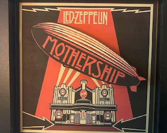 Led Zeppelin Mothership 3D Album Cover Shadow Box, 8x8