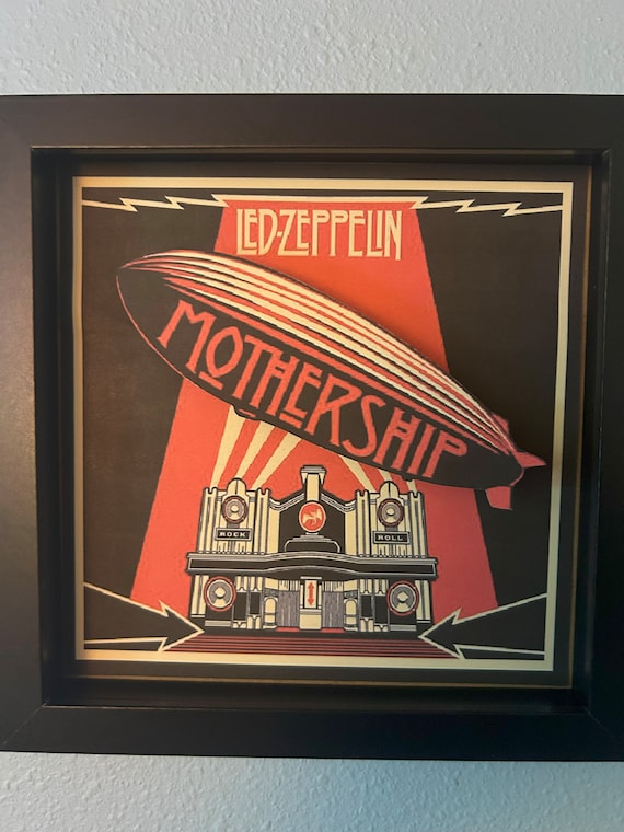 Led Zeppelin Mothership 3D Album Cover Shadow Box, 8x8