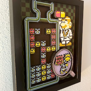 Dr. Mario 3D Shadow Box, 8x10, NES Classic Scene