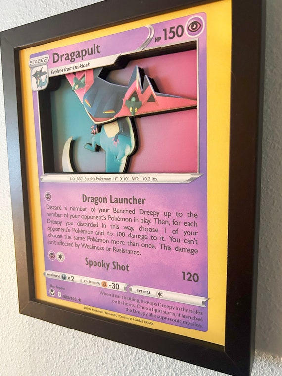 Dragapult 3D Pokmon Card Shadow Box, 8x10 - Etsy Israel