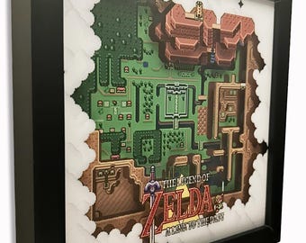 Fantasy Adventure Map Shadow Box | UV Printed Layered Glass Art (8x8)