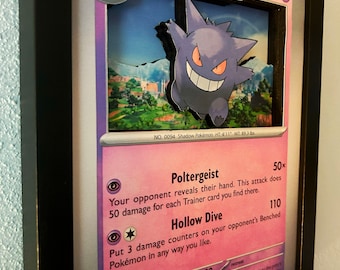Gengar 3D Pokémon Card Shadow Box, 8x10, Alternative Design - Etsy