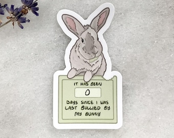 Adorable Bunny Sticker | Gift for Bunny Lovers | Funny Rabbit Laptop Decal