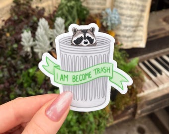 Raccoon Sticker | Trash Panda Vinyl Decal | Waterproof Nature Sticker