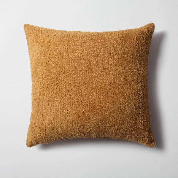 Plush Furry Sheepskin Textured Plain Woven 50x50 cm Throw Pillow Decorative Pillow XL pillow