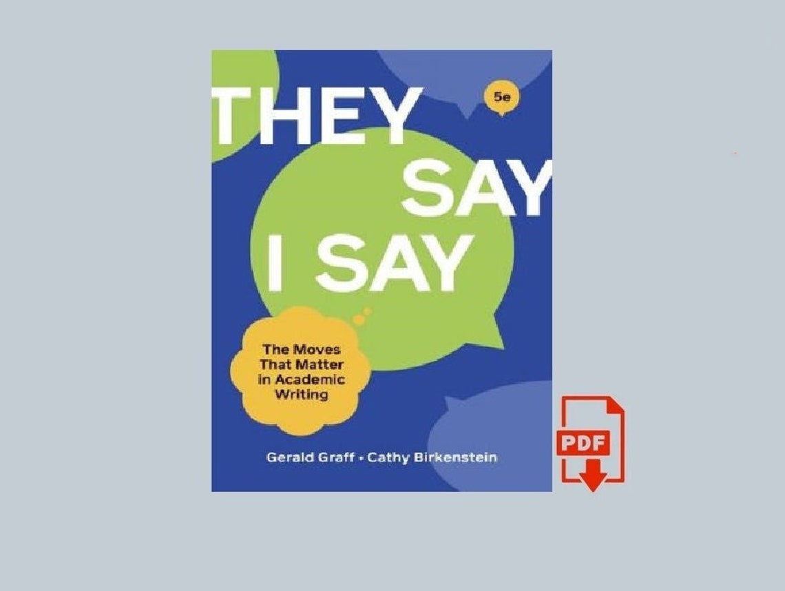 They Say / I Say Fifth Edition - Etsy