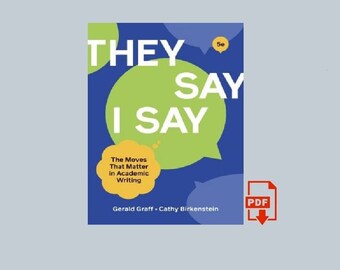 They Say / I Say Fifth Edition