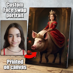 Funny Custom Portrait From Your photo - Face Swap Canvas Prints for  Kids, and Families - A Personalized Gift for the Whole Family