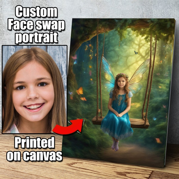 Custom Fairy Portrait Swap from Your Photo: A Unique and Special Gift for the Whole Family That Will Be Cherished for Years to Come