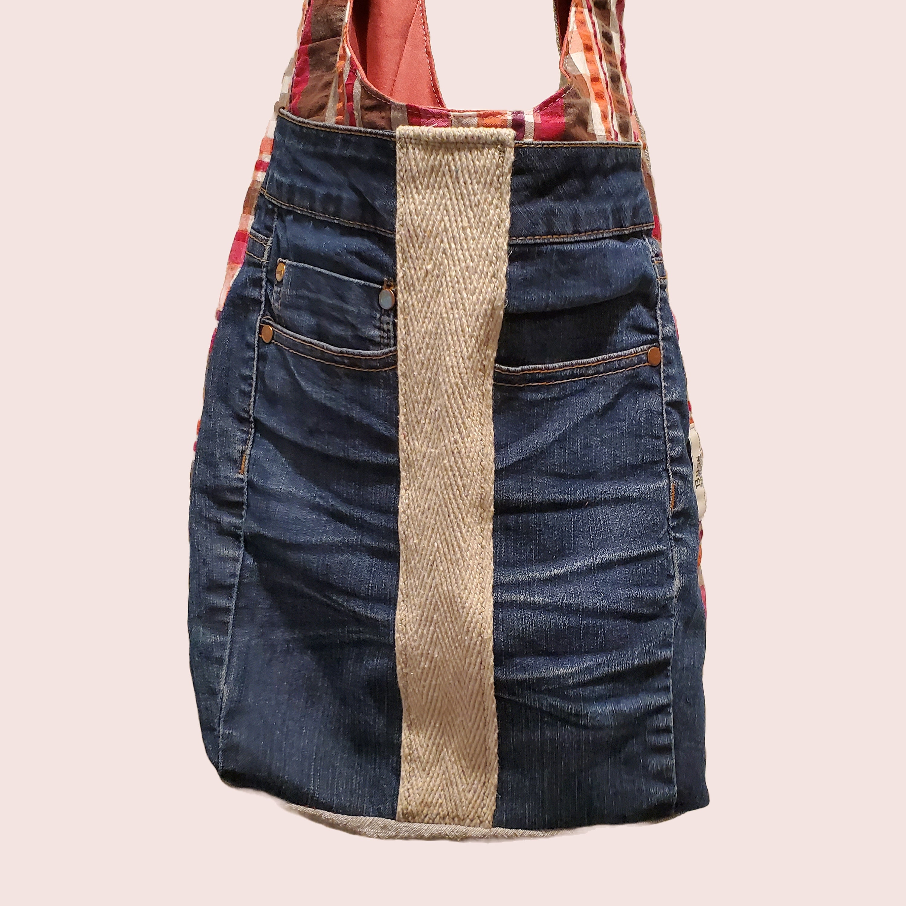 FunnyBeans Denim Purses & Handbags for Women, Unique Jean Hobo