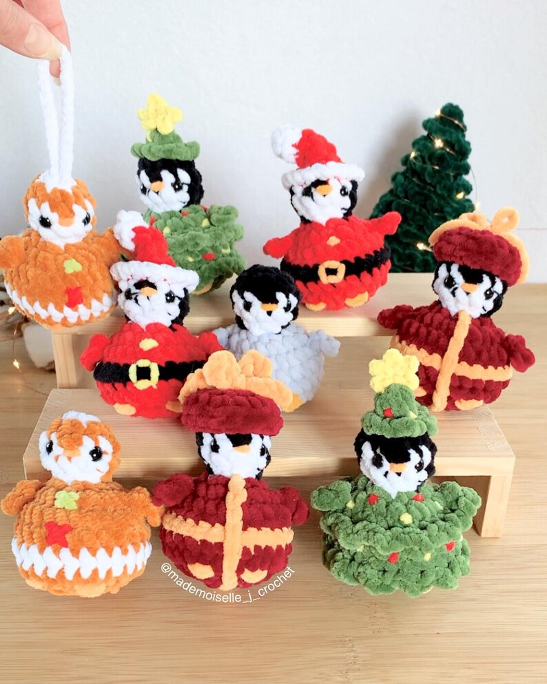 Picture of many cute penguins, no sew patterns and low sew patterns