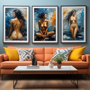 NAKED WOMEN POSTER| Naked Women Wall Art| Captivate your space with this exquisite piece celebrating the beauty of women