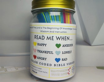 Bible Verses for Emotions and Feelings Scripture Jar - Etsy