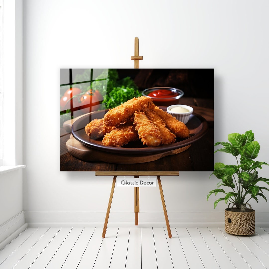 Fried Chicken Wall Art Decor, Dining Room Wall Art, Kitchen Wall Art