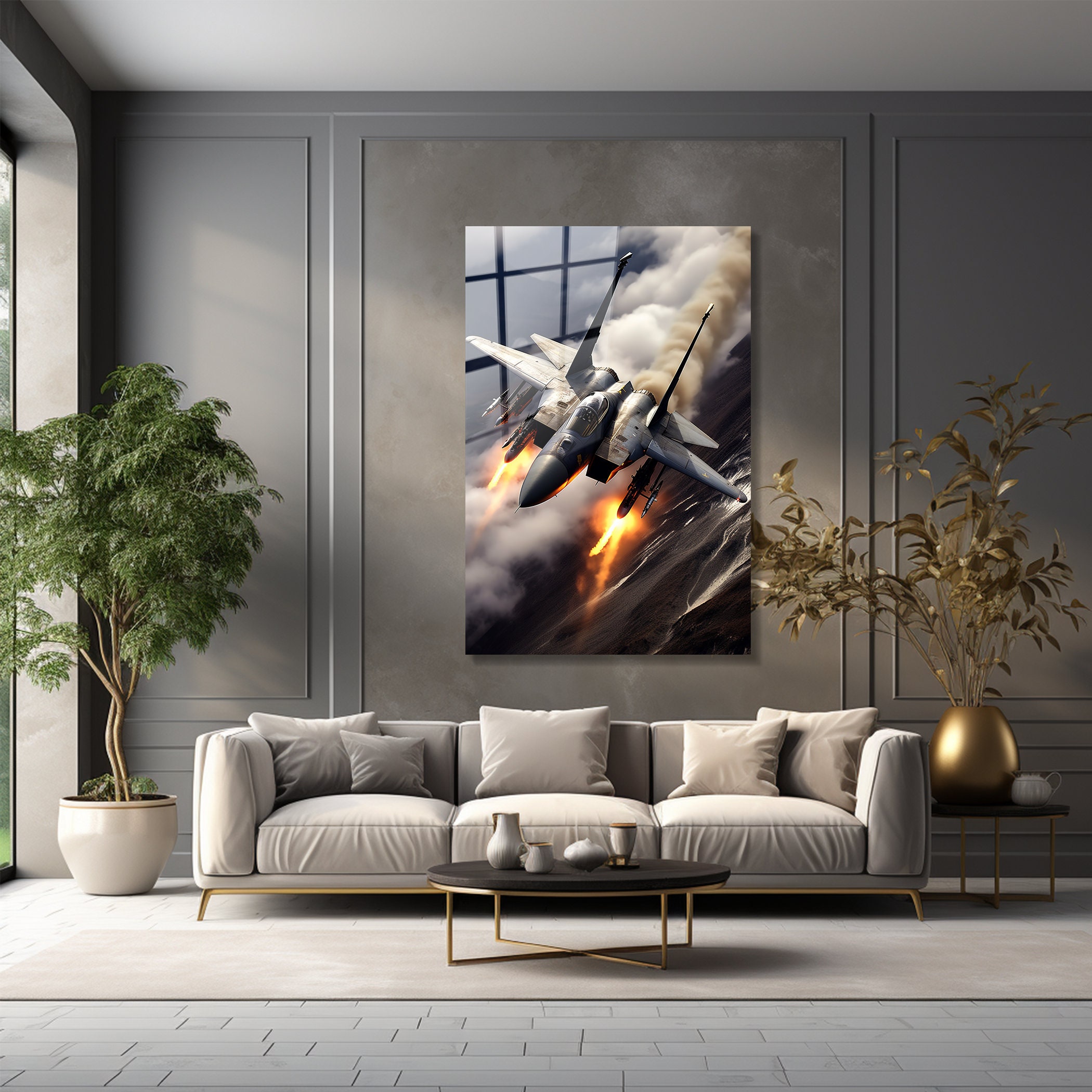 Tempered Glass Aircraft Wall Art, Aircraft Wall Decor, Jet Photography, Military Poster