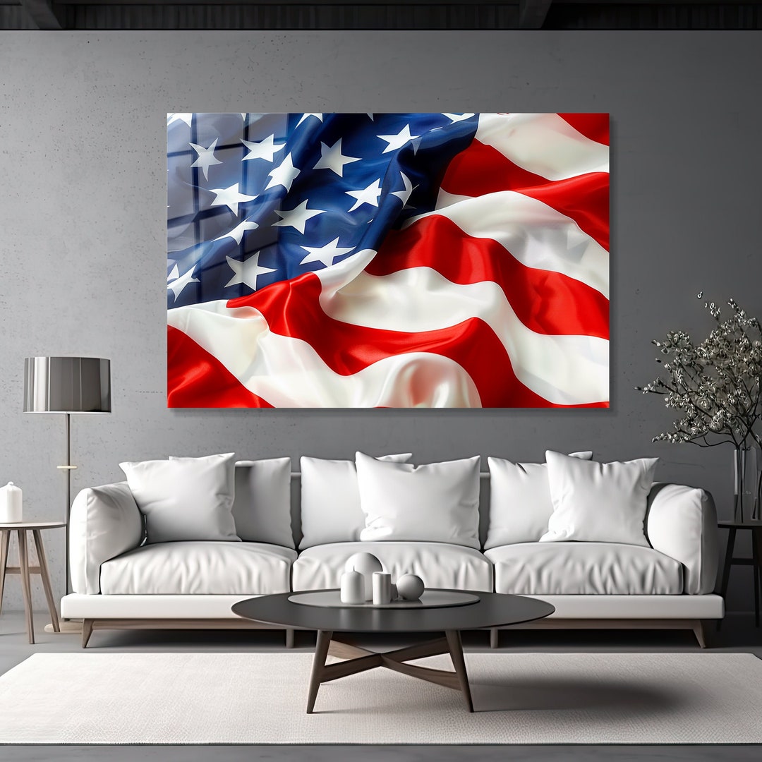 American Flag Wall Decor, USA Patriotic Wall Art, US American Flag ...