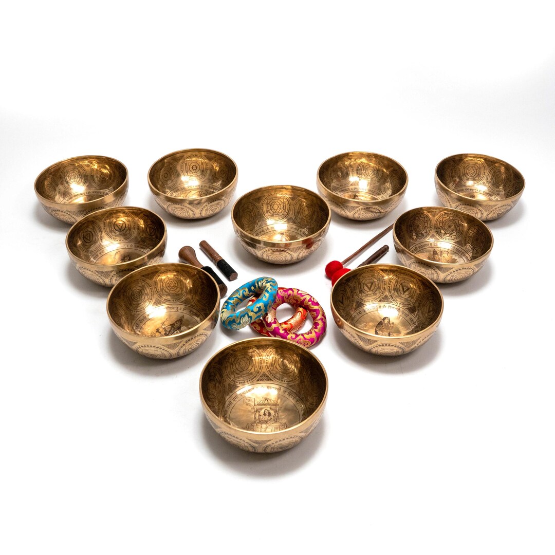 10 Mahavidya Tantra Singing Bowl Set | Handcrafted Ritual Sound Healing ...