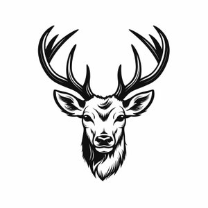 Hirsch SVG | Natur Hirsch SVG | Tiere SVG | Hirsch Silhouette | Hirsch Clipart | Frohe Weihnachten | Cut-Datei für Cricut | Zitate, Sofort Download