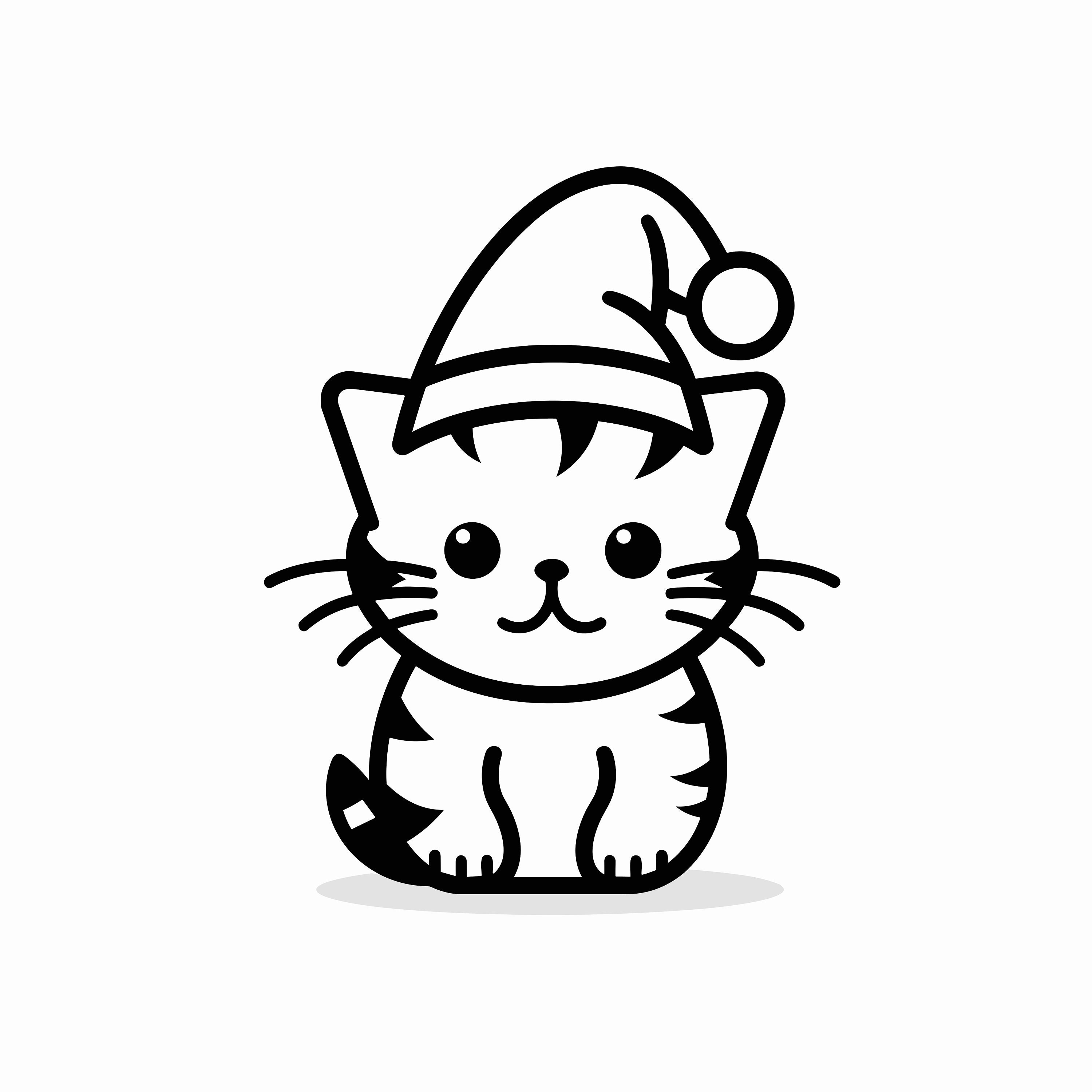 Funny Cat Cat SVG Christmas Cat Svg Animals Svg Cat Silhouette Cat ...