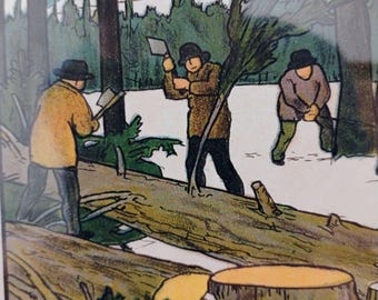 Walther Caspari 1909 Jugendstil Lithograph "Aus Wald und Heide" Pl 13 Framed