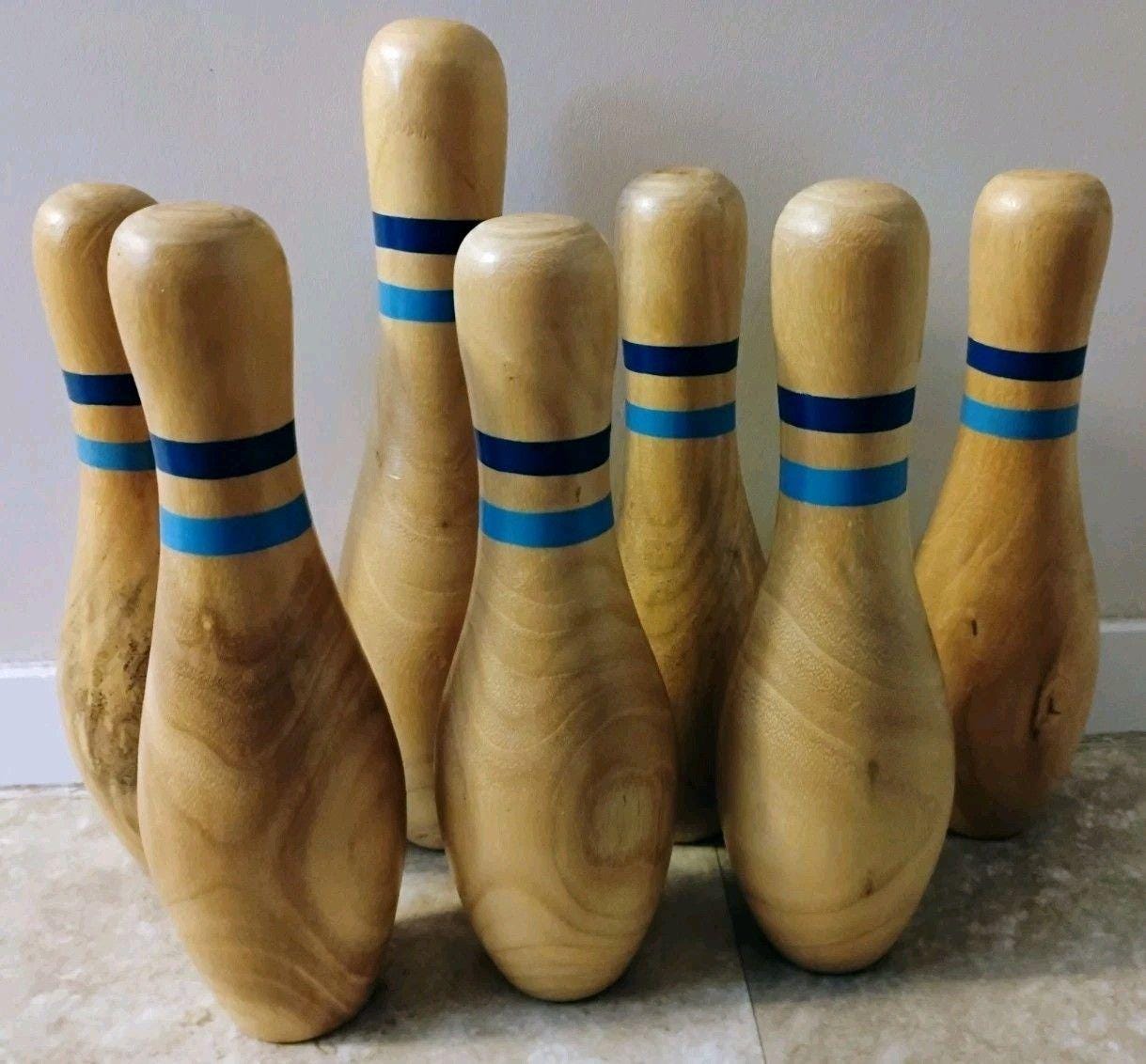 Wooden bowling pins - Etsy 日本