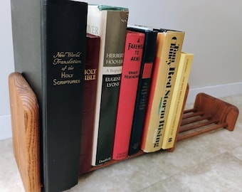 Vintage Mission Style Solid Oak (?) Wood Expandable Desktop Bookstand No Books