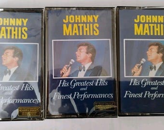 Johnny Mathis His Greatest Hits and Finest Performances 3 Cassette Set 2 SEALED