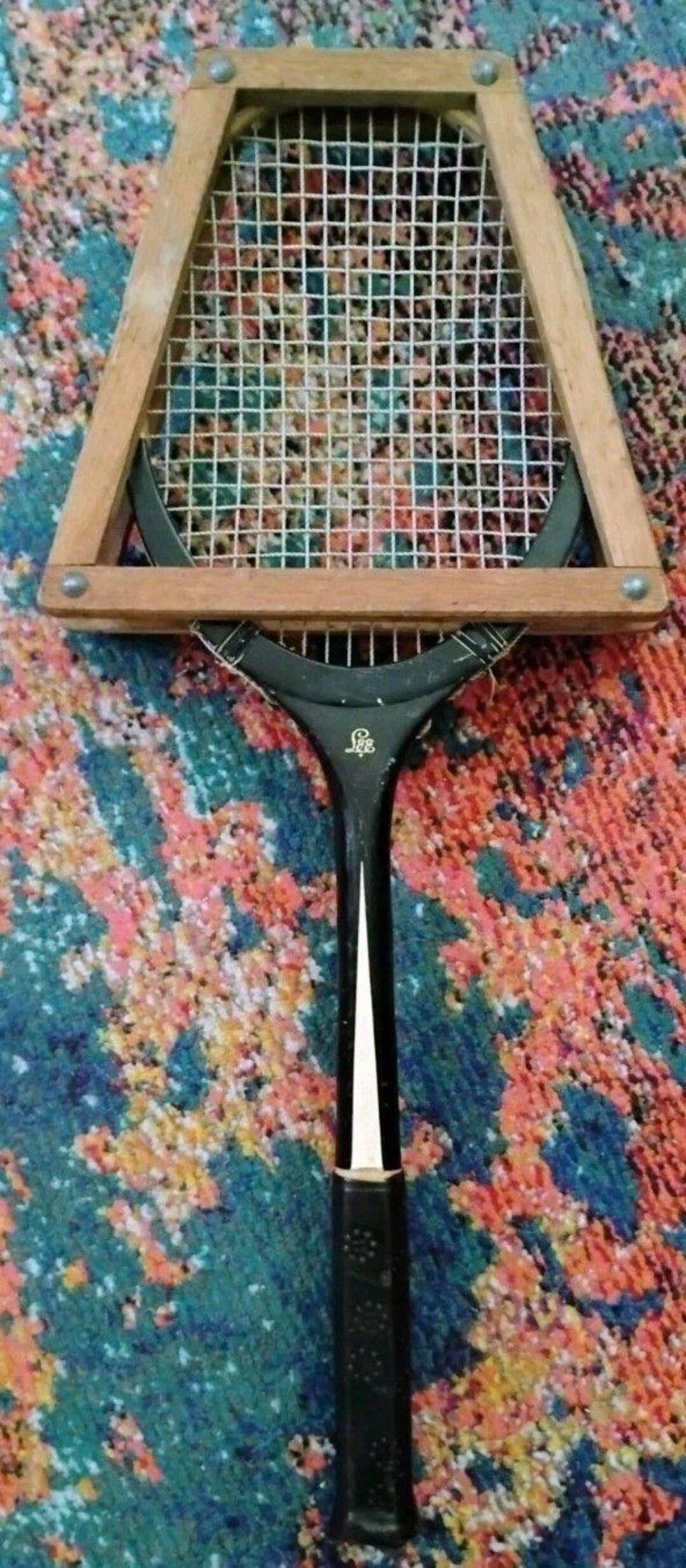 Rare Vintage Harry C. Lee Monogram Wooden Tennis Racket W Press 1930s ...