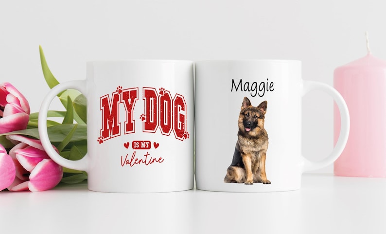 Custom Dog Valentine Mug Personalized Pet Photo Gift Etsy